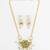 green enamel kundan necklace set
