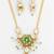 green enamel kundan necklace set