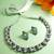 silver choker necklace set with blue and turquoise 