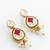 ruby red crescent necklace set