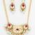 ruby red crescent necklace set