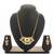 ruby red crescent necklace set