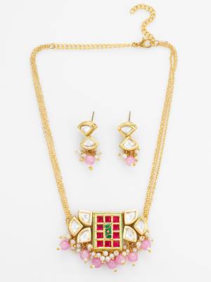 geometric stone necklace set 2