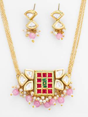 geometric stone necklace set 5