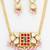geometric stone necklace set