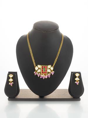 geometric stone necklace set 1