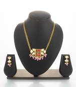geometric stone necklace set