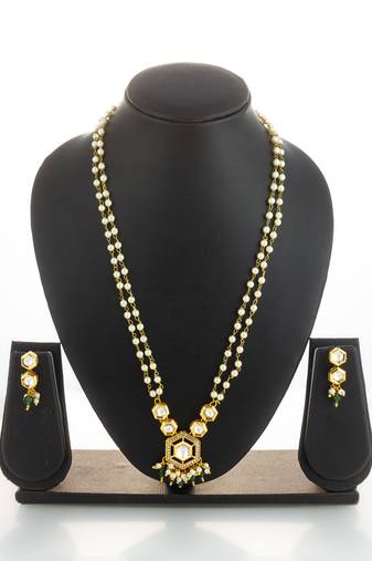 long pearl strand necklace set