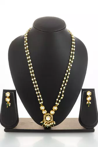 long pearl strand necklace set