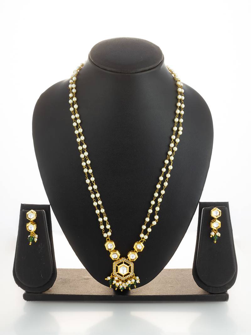 long pearl strand necklace set