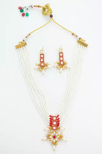 multi strand pearl necklace set