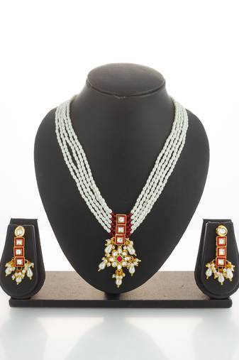 multi strand pearl necklace set