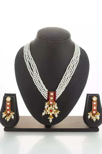 multi strand pearl necklace set