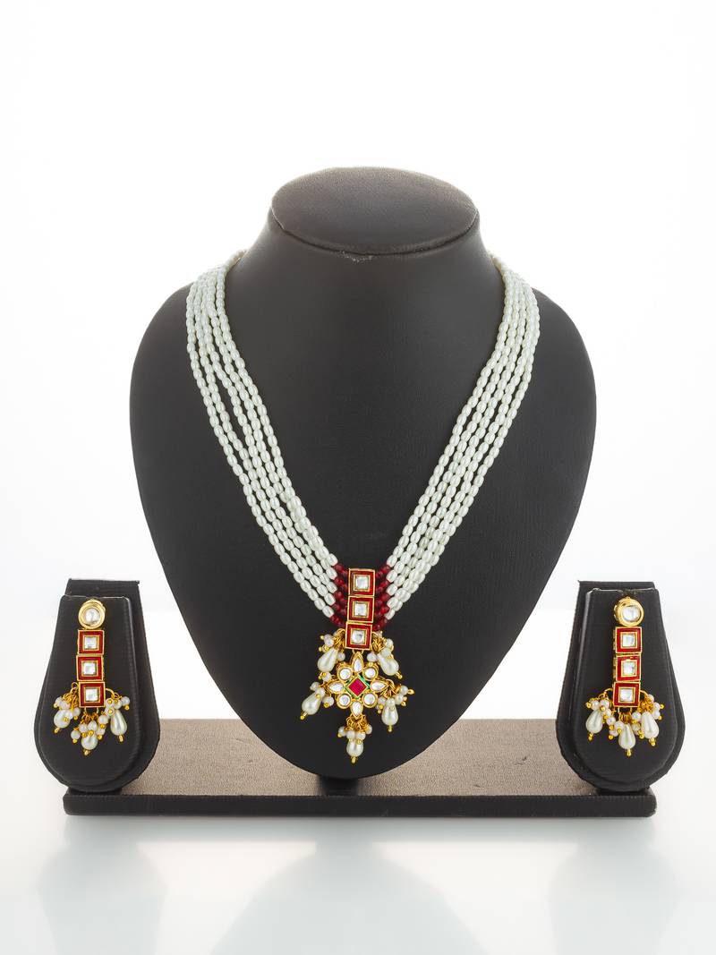 multi strand pearl necklace set