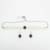 silver plated pearl choker set