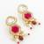 gold plated pearl stone necklace set