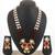 gold plated pearl stone necklace set