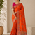 orange jaqurad all over jaal border with dola pashmina silk saree