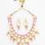 gold plated pink crystal necklace set
