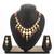 gold plated pink crystal necklace set