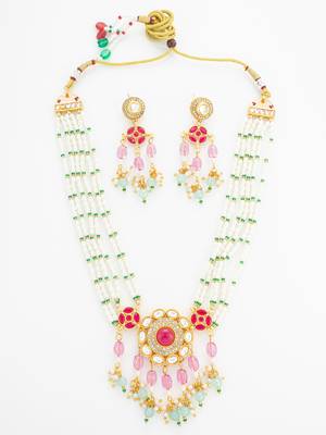 gold plated pearl rani haar set 2