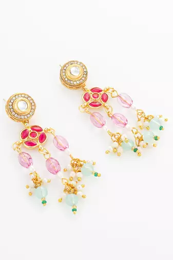 gold plated pearl rani haar set