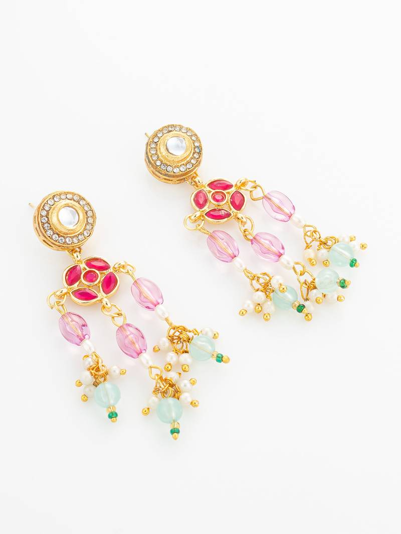 gold plated pearl rani haar set