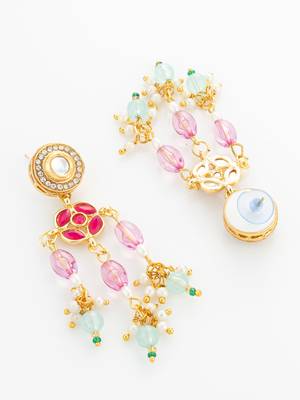 gold plated pearl rani haar set 4