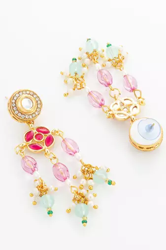 gold plated pearl rani haar set
