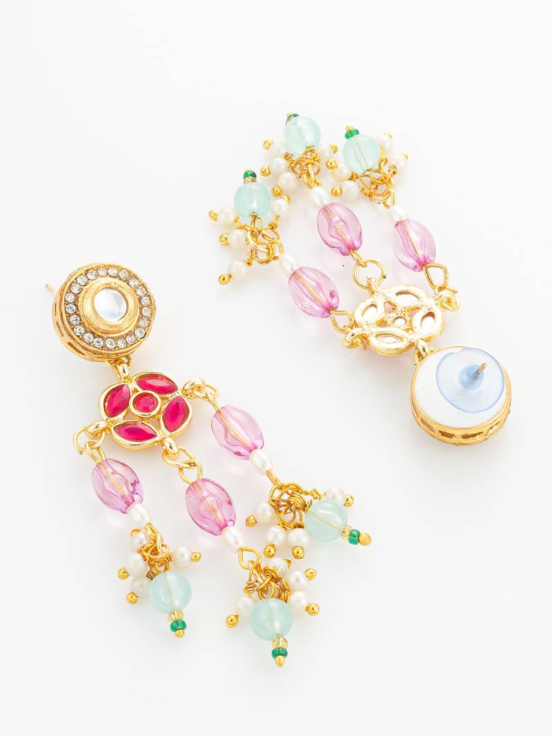 gold plated pearl rani haar set