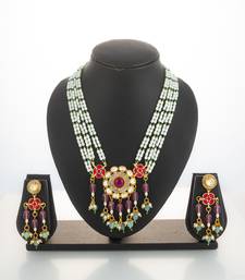 gold plated pearl rani haar set