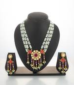 gold plated pearl rani haar set