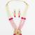gold plated pearl long necklace set