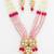 gold plated pearl long necklace set