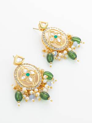 gold plated green choker set 3
