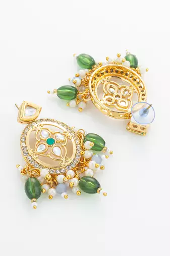 gold plated green choker set