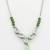 silver plated green kundan necklace