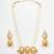 gold plated pink stone necklace set