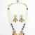 gold plated multicolor pearl necklace set