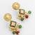 gold plated multicolor pearl necklace set