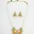 gold plated green stone necklace set