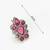oxidized silver choker necklace set with red stone and stud earrings