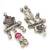 oxidized silver multicolour stone peacock pendant necklace set with ghungroo drop earrings