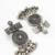 oxidized silver mandala ghungroo necklace set with coin pendant and matching earrings