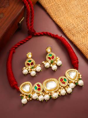 traditional kundan choker set 1