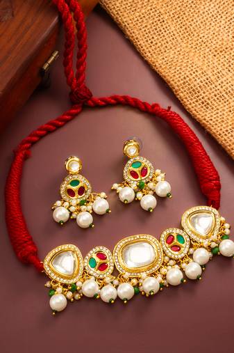 traditional kundan choker set