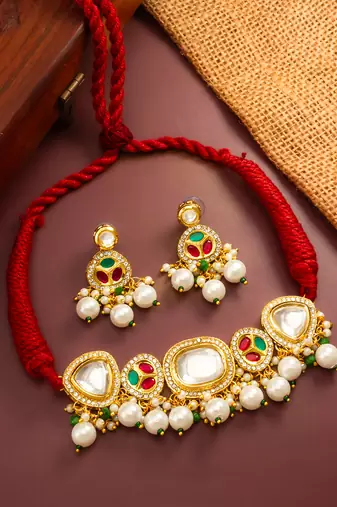 traditional kundan choker set