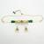green bead kundan choker set