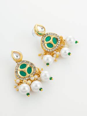green bead kundan choker set 3