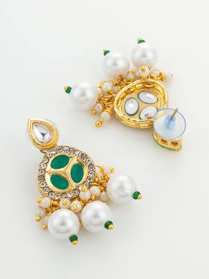 green bead kundan choker set 4